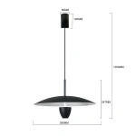 Lampa wisząca Ufo M czarna LED 8W CCT