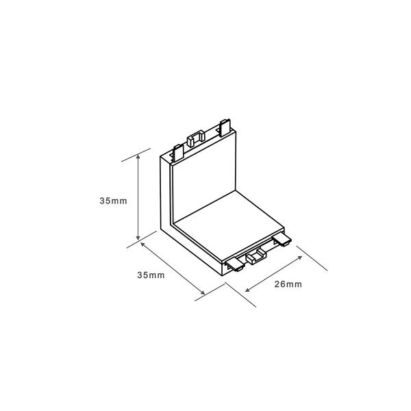 Łącznik L natynkowy sufit-ściana Magnetic Slim biały