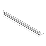 Moduł Geometric System New 60 cm transparentny LED 8W 4000K IP44