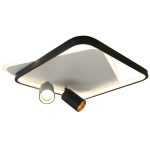Plafon Parma 2 kwadratowy czarno-biały 2xGU10 + LED 36W CCT