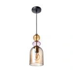 Lampa wisząca Tropea M bursztynowa 1xE27