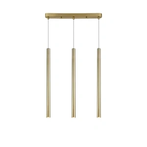 Lampa wisząca Lungo 3 listwa złota 3xG9