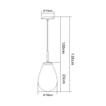 Lampa wisząca Fondi 1 czarna 1xE14