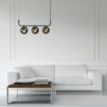 Lampa wisząca Alisa 3 grafitowa z dymionymi kloszami 3xE14