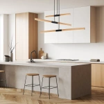 Lampa wisząca Lugano 3 brązowo-czarna LED 3000K