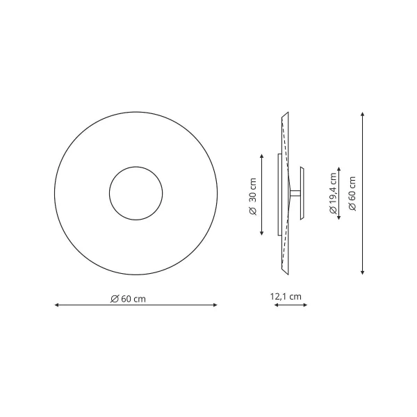 Plafon Coco 60 cm biały LED 18W 3000K
