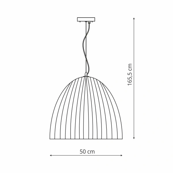 Lampa wisząca Elva 50 cm kawowa 1xE27