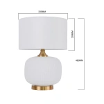 Lampa stołowa Tamiza 48 cm biała 1xE27