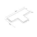 Łącznik T natynkowy Magnetic Slim czarny