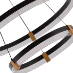 Lampa wisząca Plum 2 śr. 60/40 cm czarno-transparentna LED CCT