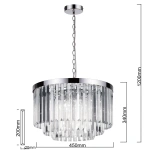 Lampa wisząca Vetro 5 srebrna 5xE14