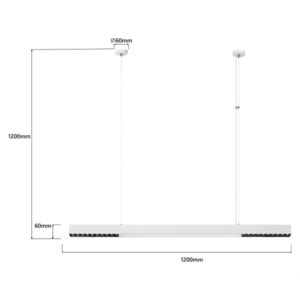 Lampa wisząca Cali L biała LED 47W CCT smart