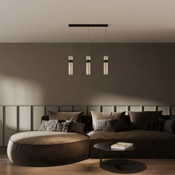 Lampa wisząca Ambiente 3 grafitowa LED 3x6W CCT
