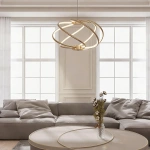 Lampa wisząca Kandor złota LED 45W CCT