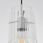 Lampa wisząca Savona 1 transparentno-czarna 1xE27