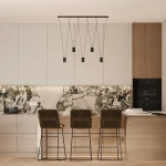 Lampa wisząca Toledo czarna 5xGU10