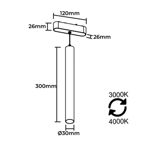 Reflektor magnetyczny Magnetic Slim Flow 8W CCT biały