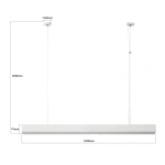 Lampa wisząca Mira L biała LED 45W CCT