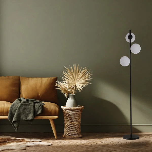 Lampa podłogowa Dorado czarna 3xE14