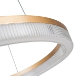 Lampa wisząca Midway Cristal Triangle duża złoto-transparentna LED CCT