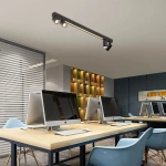 Plafon Perugia 4 czarny 4xGU10 + LED 18W CCT