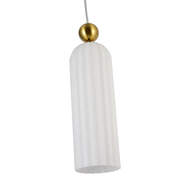Lampa wisząca Piega 3 złota z białymi kloszami 3xE14