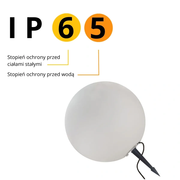 Lampa ogrodowa Gaja 50 cm biała 1xE27 IP65