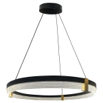Lampa wisząca Plum Triangle 80 cm czarno-transparentna LED 40W CCT