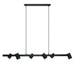 Lampa wisząca Snow 6 115 cm czarna 6xGU10