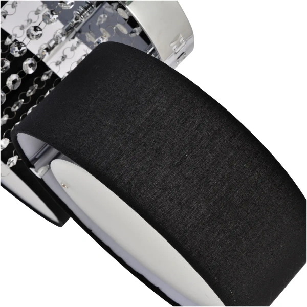 Plafon Gambela czarno-srebrny 3xE27 + LED