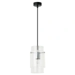 Lampa wisząca Savona 1 transparentno-czarna 1xE27