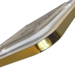 Plafon Babilon kwadratowy 33 cm złoto-biały LED 4000K