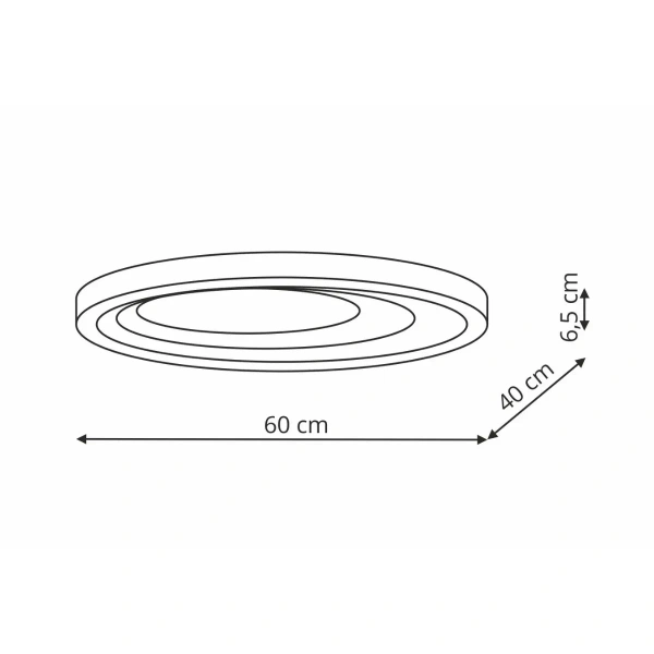 Plafon Alune owalny 60 cm biały LED 48W CCT