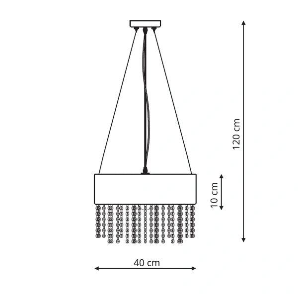 Lampa wisząca Madryt czarna 1xE27