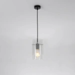 Lampa wisząca Savona 1 transparentno-czarna 1xE27