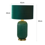Lampa stołowa Tamiza 65 cm zielona 1xE27