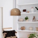 Lampa wisząca Kanso rattanowa 50 cm jasnobrązowa 1xE27