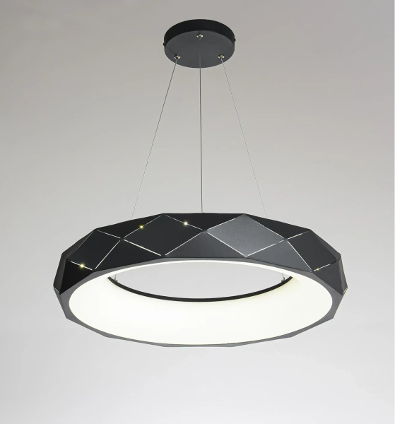 Lampa wisząca Reus czarna LED 4000K