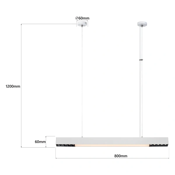 Lampa wisząca Cali M biała LED 32W CCT smart