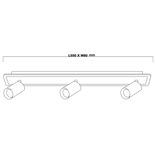 Spot sufitowy Parma 3 czarny 3xGU10 + LED CCT