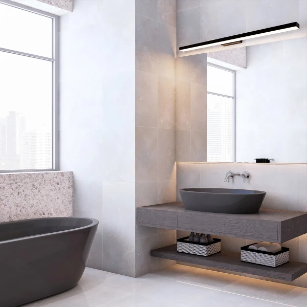 Kinkiet Aqua 92 cm czarny LED CCT IP44