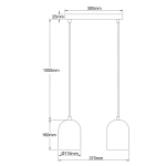 Lampa wisząca Nilo złota 2xGU10