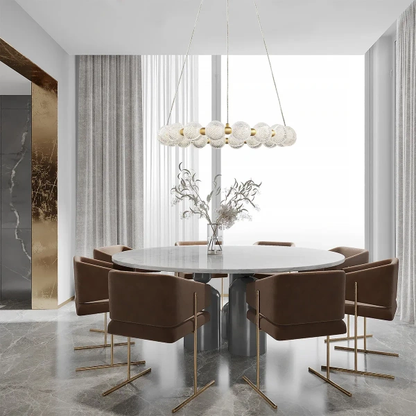 Lampa wisząca Diamond 18 złota LED CCT