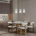 Lampa wisząca Vetro listwa chromowana 3xE14