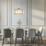 Lampa wisząca Vetro okrągła chromowana 1xE27