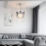 Lampa wisząca Vetro 5 srebrna 5xE14