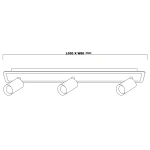 Spot sufitowy Parma 3 czarny 3xGU10 + LED CCT