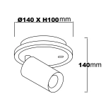 Spot sufitowy Parma 1 biały 1xGU10 + LED 5W CCT