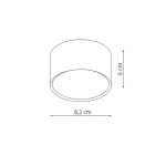 Oprawa natynkowa Kendal wys. 6 cm czarna 1xGX53