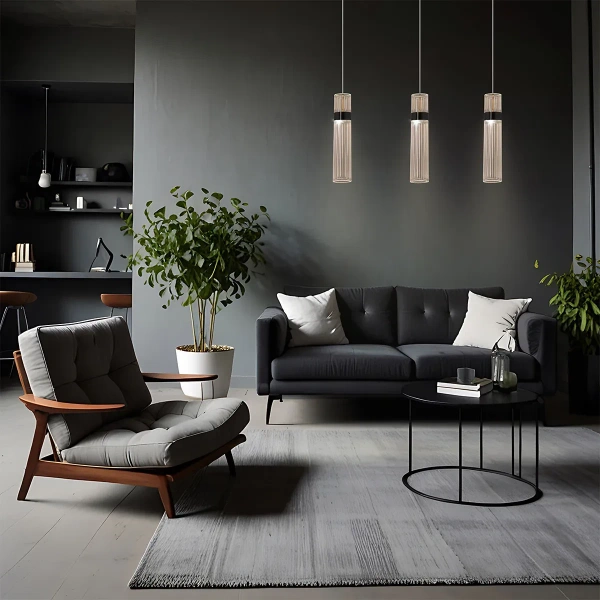Lampa wisząca Ambiente grafitowa LED 6W CCT